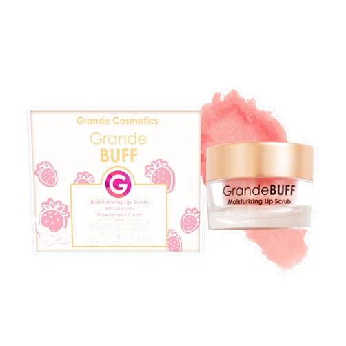 Grande Cosmetics GrandeBUFF Moisturizing Lip Scrub with Mango Butter & Shea Butter - for Smoother, Softer-Looking Lips (0.53 fl oz)