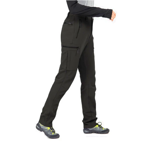 Wespornow Women's-Fleece-Lined-Hiking-Pants Snow-Ski-Pants Water-Resistance-Outdoor-Softshell-Insulated-Pants for Winter