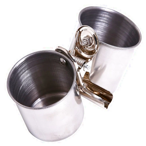 QBLEEV Bird Water Feeder Dishes Bird Bowl for Cage Coop Cups Parrot Food Hanging Pet Animal Stainless Steel Birdcage Bowls Feeding Perches Play Stand with Clamp