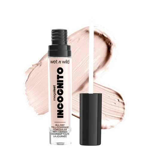 wet n wild Mega Last Incognito All-Day Full Coverage Liquid Matte Concealer, Light Beige, 0.18 Ounce