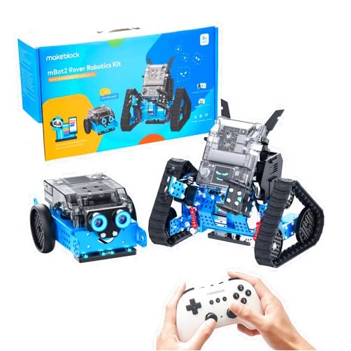 Makeblock mBot2 Rover Robotics Kit, Interactive Emo Robot for Coding Learning and Outdoor Play, Remote Control Coding Robot for Kids 8-12 and up, STEM Educational Building Toys Gifts for Kids