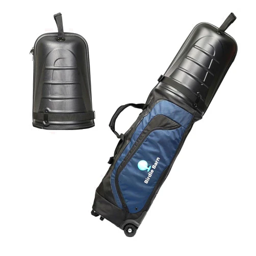 Birdie Barn Golf Travel Bags for Airlines - 2-Sided Ample Storage, Durable, Water-Resistant Luggage with Reinforced Wheels and Hard Case Top for Safe Club Transport