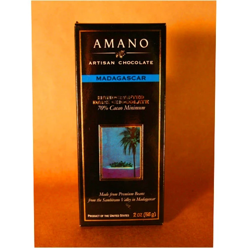 AMANO ARTISAN CHOCOLATE Madagascar Dark Chocolate Bar 70%, 3 OZ