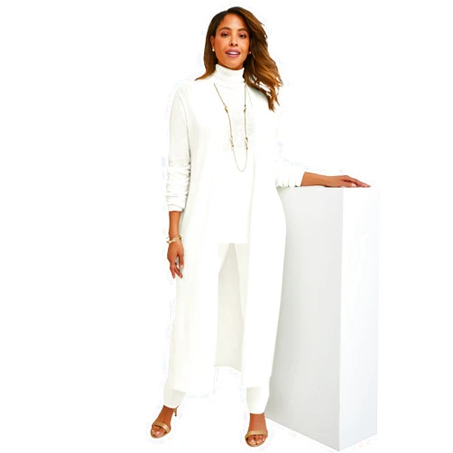 Jessica London Women's Plus Size Cotton Cashmere Duster Sweater