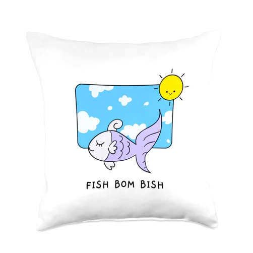 Rhyme Sunny Kids Happy Farm Animals Zoo Jungle Pet Rhyming Baby Fish Sunny Kids Farm Animals Zoo Aquarium Pet Throw Pillow, 18x18, Multicolor