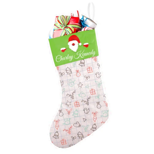 XMSPEAE Custom Christmas Stockings Personalized Gift for Kids with Name Fireplace Hanging Xmas Stockings Decoration