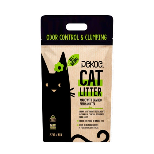 PeKoe All-Natural Odor Control & Clumping Cat Litter with Bamboo and Tea, 6-lb Bag (Pack of 1)