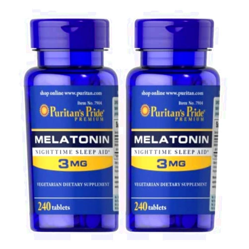 Generic Puritans Pride Melatonin 3 mg Tablets, 240 Count, Pack of 2