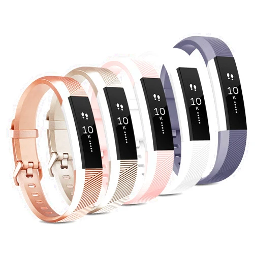 AK [5 Pack] Sport Bands Compatible with Fitbit Alta HR Bands and Fitbit Alta bands Women Men, Classic Soft Silicone Replacement Wristbands Straps for Fitbit Alta HR/Fitbit Alta (5 Pack B, Large)