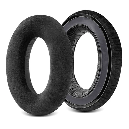GEVO Earpads for Sennheiser HD650/HD600/HD660S/HD545/HD525/HD535 Headphones, Velour Ear Pads Cushions Replacement for Massdrop X HD6XX/HD58X and HD580/HD565 Jubilee Headset (Black Velour)