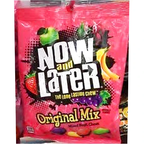 Now and Later Now & later Long Lasting Original Mixed Fruit Chews Candy, 4.00 oz