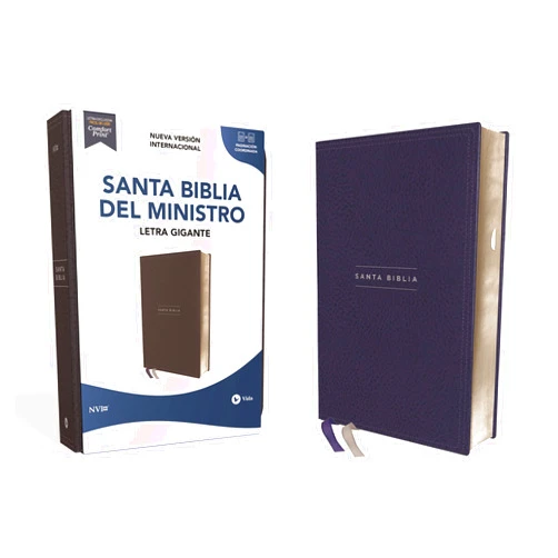 Nueva Versión Internacional,Vida NVI, Biblia del Ministro, Revisión 2022, Letra gigante, Leathersoft, Azul marino, con Índice, Palabras de Jesús en Rojo, Comfort Print (Spanish Edition)