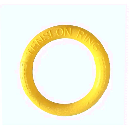 Nikki and Max Dog Flying Disc, Premium Quality Flyer Dog Toy for Outdoor & Indoor Fun, Tension Ring Dog Toy for Throwing, Catching, Swimming & Training (Yellow, 7 in)