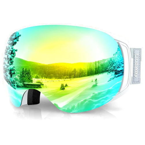 findway Ski Goggles OTG for Women Men Adult Youth-Over Glasses Snow Goggles-Interchangeable Lens,Anti Fog Snowboard Goggles