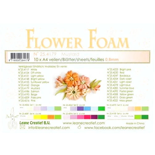 Leane Creatief Flower Foam Mustard