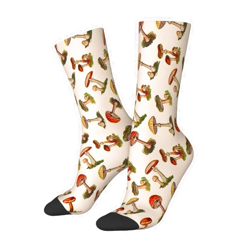 BIOOSTUB Psychedelic Purple Leaves Socks For Women Men Soft Novelty Crew Socks Athletic Socks Funny Crazy Dress Socks