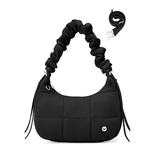 WESTBRONCO Small Puffer Shoulder Bag, Quilted Crescent Crossbody Bags for Women Nylon Daily Purse, Womens Puffy Handbags