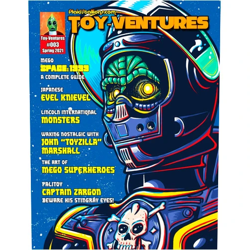 By Brian Heiler (Author), Corey LeChat (Author), John T. Marshall (Author), Chris Franklin (Author), Tony Roberts (Author), Rob Chatlin (Editor), Steve Moore (Editor), Corey LeChat;Brian Heiler;Corey LeChat;Brian Heiler (Illustrator) & 4 more PlaidStallions Toy-Ventures Issue 3 evel knievel