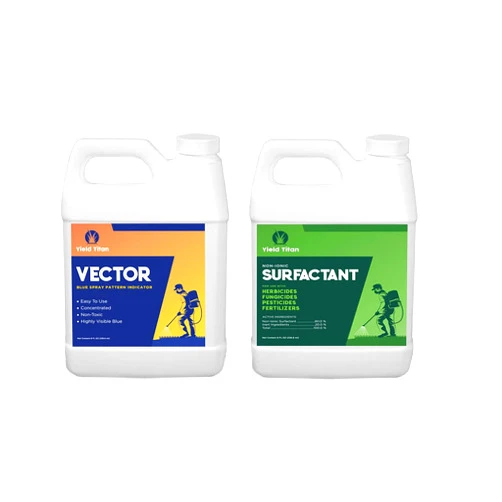 Yield Titan's Non-Ionic 80/20 Surfactant and Vector Blue Concentrated Spray Pattern Indicator
