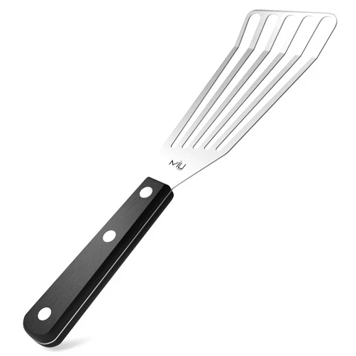 MIU France MIU Fish Spatula Stainless Steel, Flexible, Polished Metal, Corrosion Resistant, Kitchen Slotted Turner [Upgraded Version]