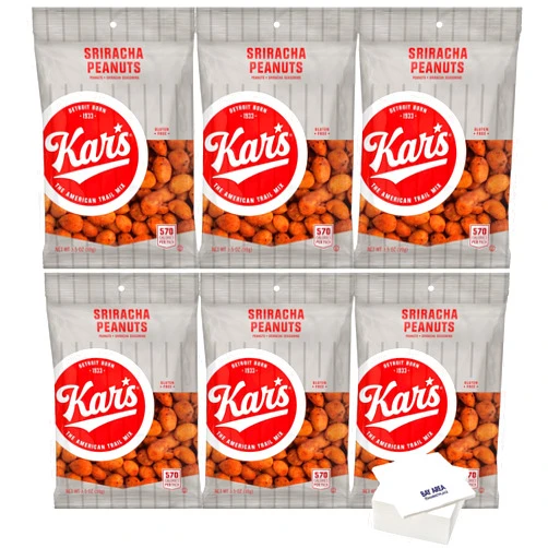 BAY AREA MARKETPLACE Kar's Sriracha Peanuts-3.5 oz. (pack of 6)