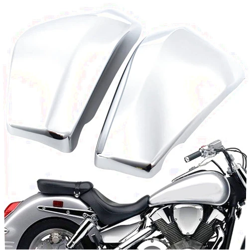 Mueriche Chrome Battery Side Cover Protection Guard Fairing Cover Compatible For Honda VTX1300 VTX1300R S T VTX1300C 03-09