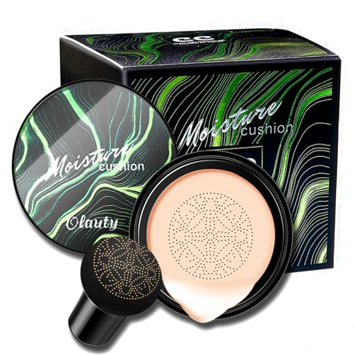 ASCOKA Mushroom Head Air Cushion CC Cream Foundation, Moisturizing BB Cream Nude Long Lasting Matte Concealer Air Heads CC Cream Face Makeup Foundation (Natural)