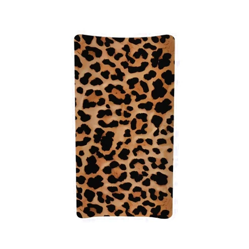 Wideasale Cheetah Leopard Print Diaper Changing Pad Cover Girls Boys Cozy Soft Diaper Change Mat Cover Baby Changing Pad Liners Classic Animal Print,Brown
