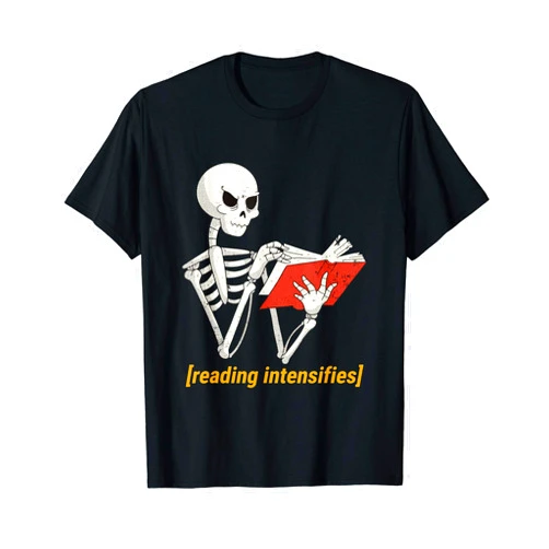 Best Cool Gifts Funny Cute Halloween 2020 Products Halloween Book Reading Spooking Intensifies Meme For Readers T-Shirt