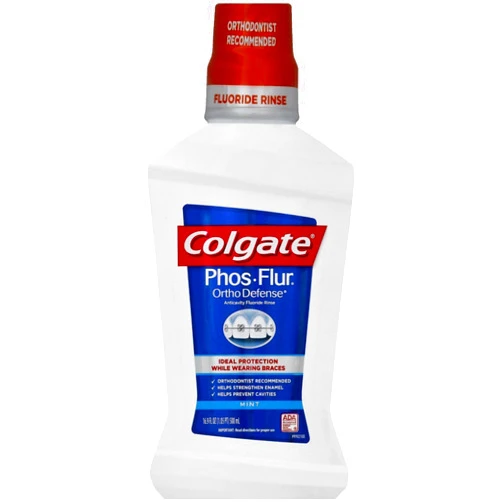 Colgate Phos-Flur Anti-Cavity Fluoride Rinse Mint 16 oz (Pack of 6)