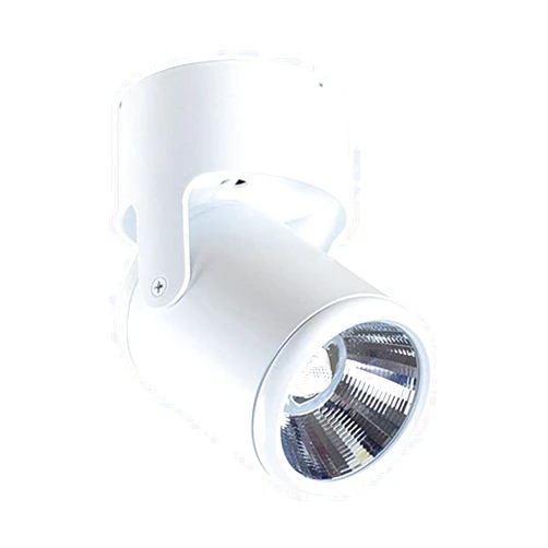 Uonlytech Indoor 85-265V 7W LED Spotlight Adjustable Ceiling Downlight Surface Mounted COB Lighting Aluminum Wall Lamp Spot Light Warm White (White)