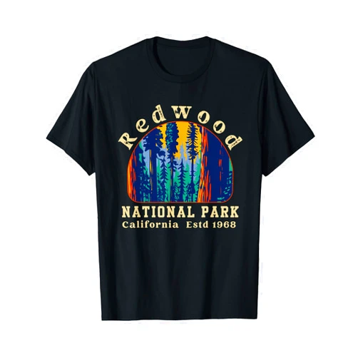 Redwood Vintage Shirts Gifts Redwood National Park California Retro Vintage Camping Gifts T-Shirt