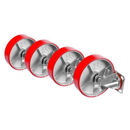 DYRABREST 8 Inch Caster Wheels 925.94 Lbs Industrial Casters Set of 4 Heavy Duty Casters with 360° Steering Design for Workshop, Garage, Kitchen