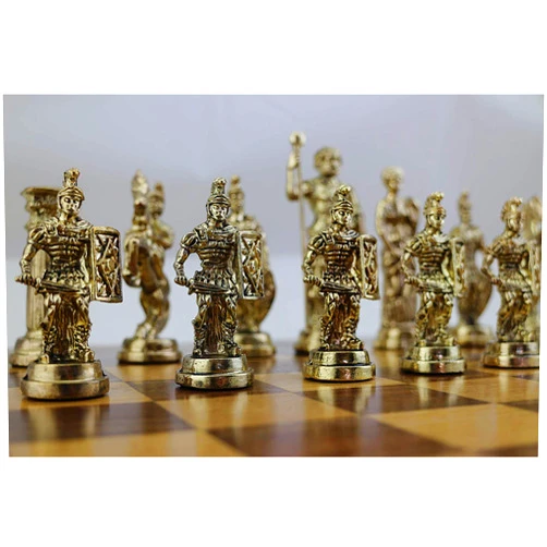 GiftHome (Without Board) Historical Handmade Rome Figures Metal Chess Pieces Big Size King 4 inc (Only Pieces)