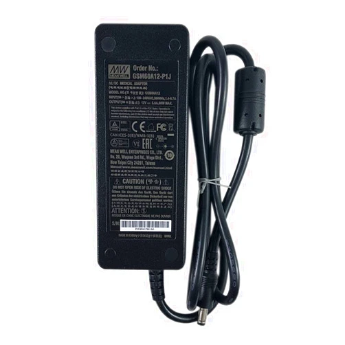 MeanWell Original Mean Well 60W 12V AC-DC Desktop Style Reliable Green Medical Adaptor Adapter 12V 5A Switching Power Supply GSM60A12 Level VI 3 Pole AC Inlet 2.1mm 5.5mm 11mm/C+ DC Plug