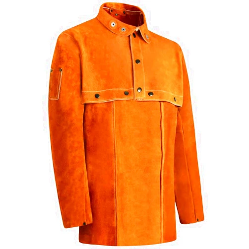 ONETIAN Leather Welding Jacket, Cape Sleeves with Bib Apron - High Heat and Flame Resistance for Ultimate Work Protection