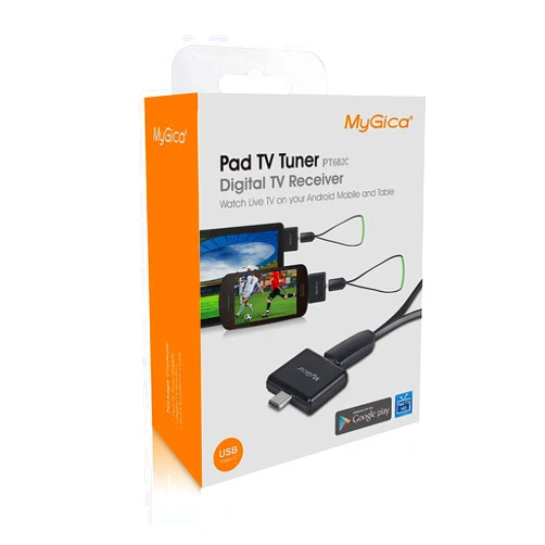 MyGica USB TV Tuner PT682C for Watching ATSC Digital TV Anywhere You go with Type-C Connector on Android Mobile or Pad (USB Type-C)