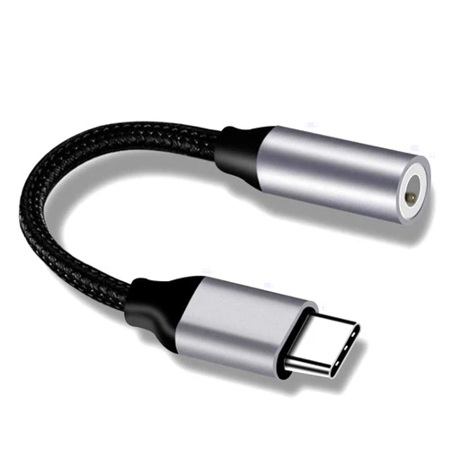 EasyULT USB Type C to 3.5mm Audio Jack Adapter, USB C 3.5mm Jack Adapter, USB Type C Audio Jack Adapter in Braided Nylon for Mate 10 Pro etc.