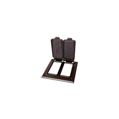 Greenfield Made in The U.S.A. C2GFI2BRS Series Weatherproof Electrical Outlet Box Cover, Bronze