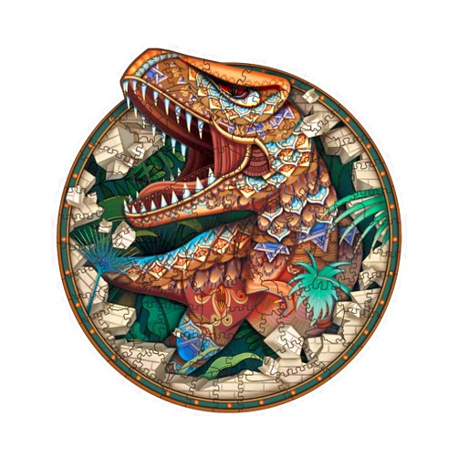 NKTDWO Wooden Puzzles, Advanced Dinosaurs Puzzle for Adults 100 PCS 7.09''x7.36'' Animal Shape Jigsaw Puzzle for Kids Wood Cut Puzzle for Holiday Birthday Christmas Thanks Giving (Dinosaurs Small)