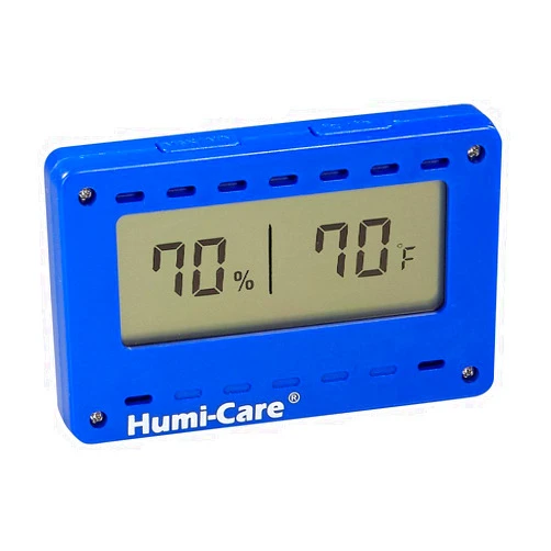 Humi-care Rectangle Digital Hygrometer - Blue