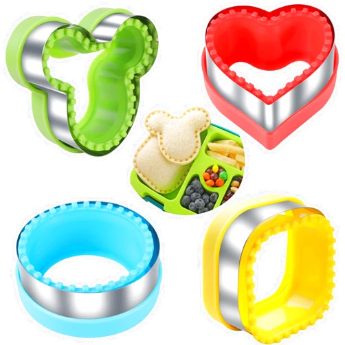 ETERSION Sandwich Cutter 4 Pieces 4 Inches Uncrustable Maker Sandwich Cutters for Kids Lunch