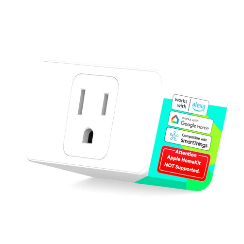 meross Wi-Fi Smart Plug Mini, Alexa and Google Voice Control, App Remote Control, Timer, 15 Amp & Reliable Wi-Fi Connection, No Hub Needed