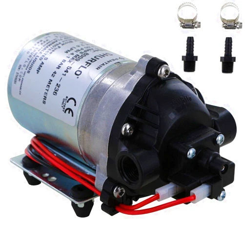 Shurflo 8000-541-236 Automatic-Demand 12V Diaphragm Pump with Male 3/8-Inch Hose Barb Kit (Bundle, 2 Items)