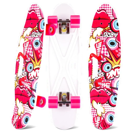 Nesaila Skateboard for Beginner, Complete Skateboards, 26 Inches Kids Teen Girl Boy Skateboarding, Mini Cruiser Skateboard