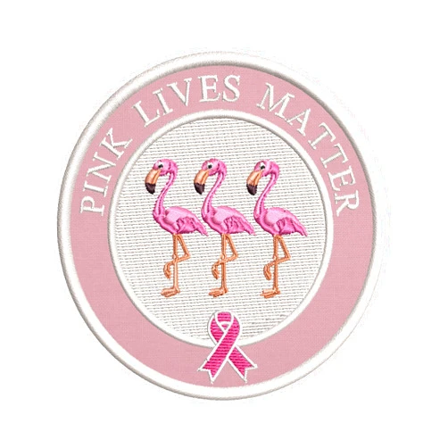 Sassy Treasures Breast Cancer Awareness Pink Lives Matter Flamingos 3.5