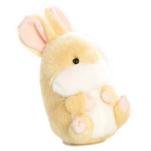 Aurora® Round Rolly Pet™ Lively Bunny™ Stuffed Animal - Adorable Companions - On-The-Go Fun - Brown 5 Inches
