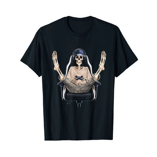 Gaming Vintage Halloween Graphic Artwork Gaming Skeleton Halloween Funny Gamer Boys kids Men T-Shirt