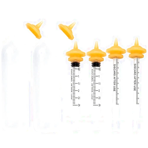 Zhixing Pet Feeding Silicone Nipple with Bottle and Syringes for Puppy Dog Cat or Other Pets（Model 1）