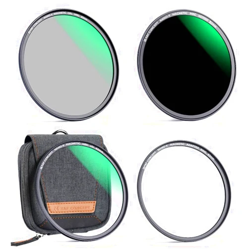 K&F Concept 52mm Magnetic MCUV CPL Fixed ND1000 Magnetic Basic Ring 4-in-1 Lens Filters Kit with 28 Multi-Coatings for Camera Lens (Nano-X Series)
